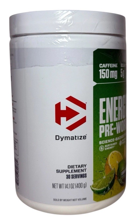 Dymatize Energyze Pre-Workout Lemon Lime 30 Servings – 14.1 oz Sealed Ex:10/2026