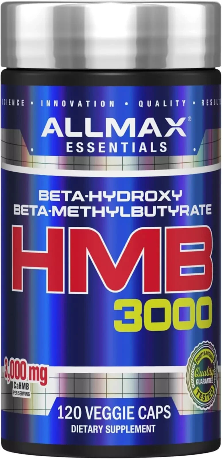 ALLMAX HMB 3000 120 Veggie Capsules – Supports Muscle Strength exp 05/26