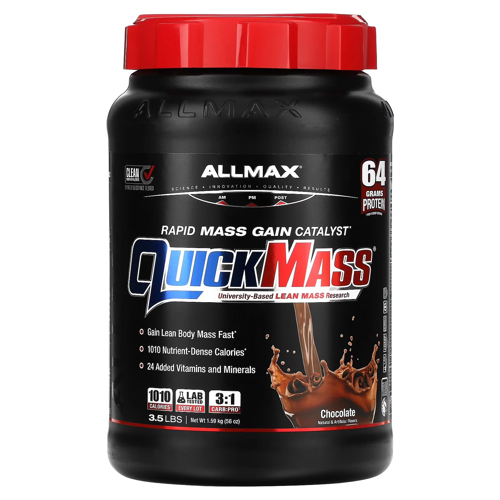Quickmass®, Rapid Mass Gain Catalyst, Chocolate, 3.5 Lbs (1.59 Kg)