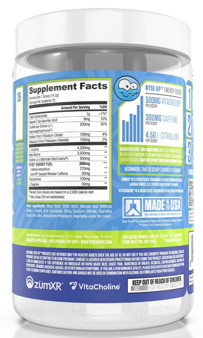 RYSE SUPPLEMENTS LOADED PRE High Stim Pre-Workout Pump Energy Strength 30 Serves