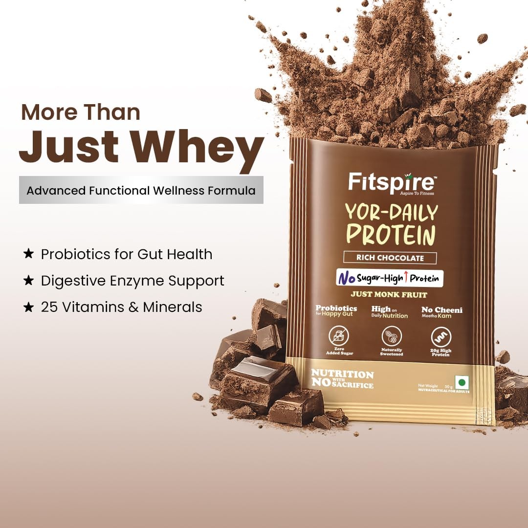 Fitspire YOR Protein Powder 50g | 20g Protein, 24+ Vitamins