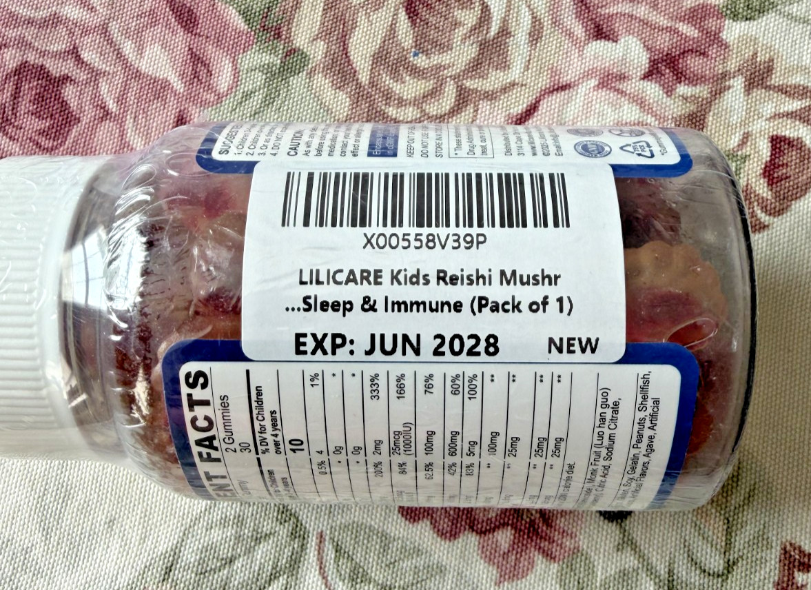 LILICARE Kids Reishi Mushroom Sleep Gummies – Melatonin Free Sleep Gummies