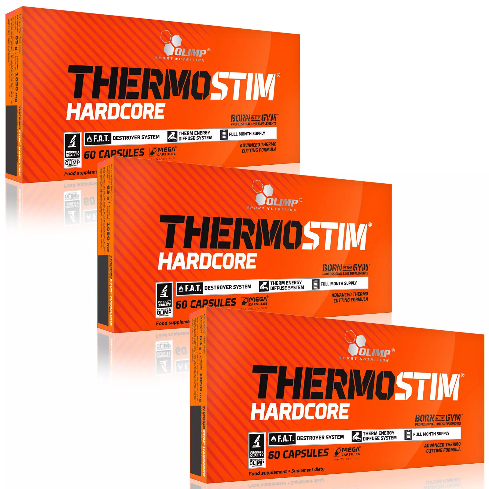 THERMO STIM HARDCORE- Thermogenic fat burner, ENERGY booster, slimming pills