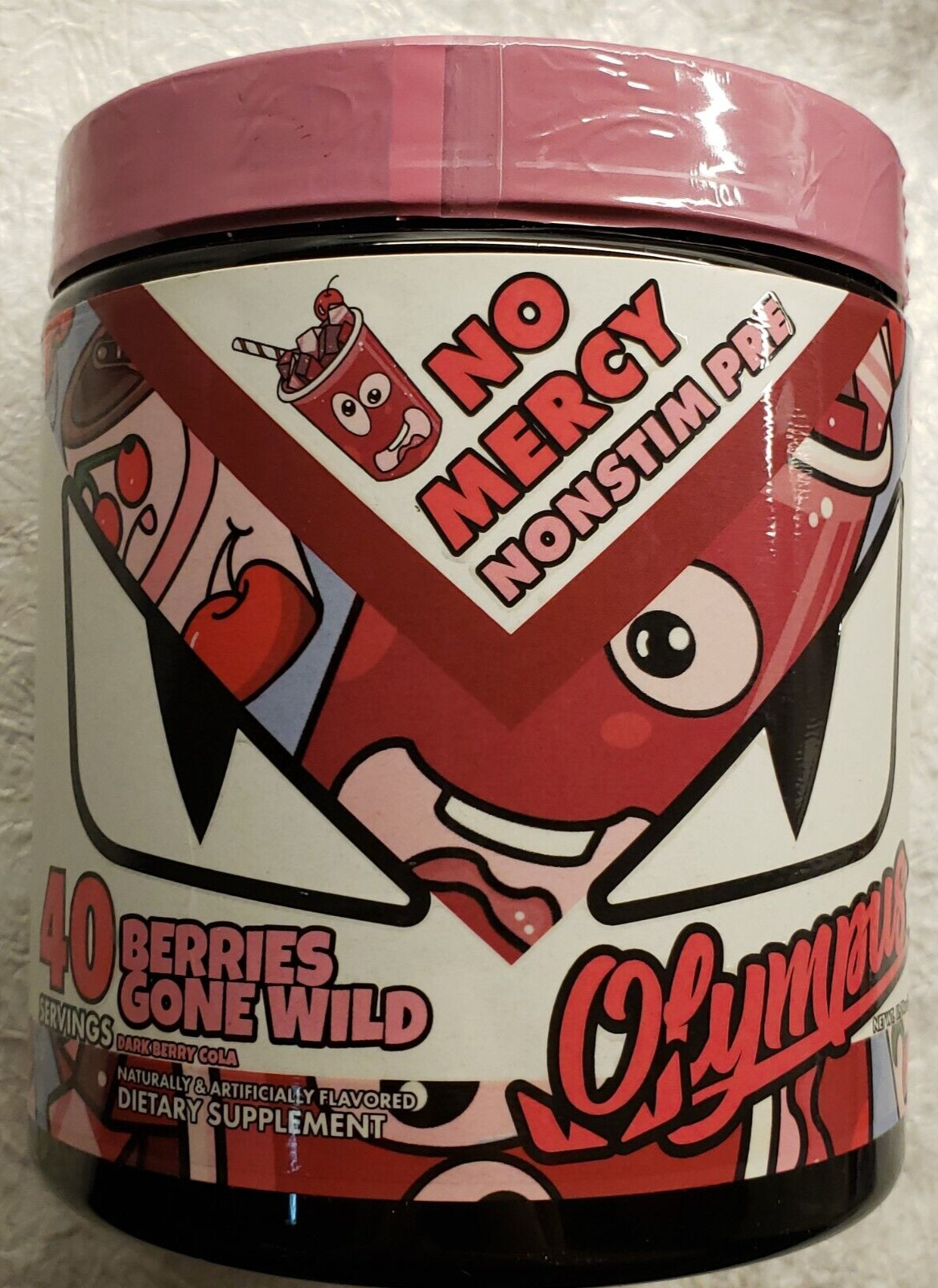 Olympus NO MERCY Non-Stimulant Pre-WO – Berries Gone Wild – 40 Serv – Exp 2/2025
