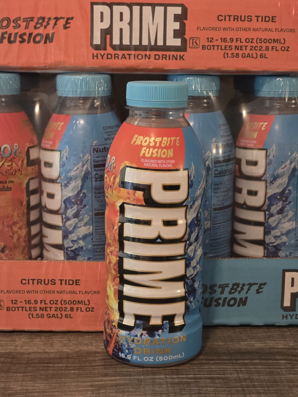 LIMITED EDITION FROSTBITE FUSION KYRO & LUKEN CHARACTER PRIME HYDRATION BOTTLE