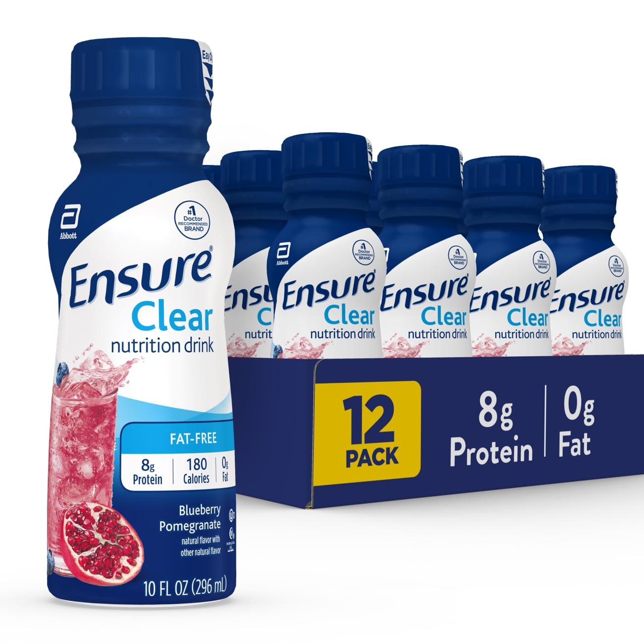 Ensure Liquid Clear Nutrition Drink 0G Fat 8G Of Protein Blueberry Pomegranate