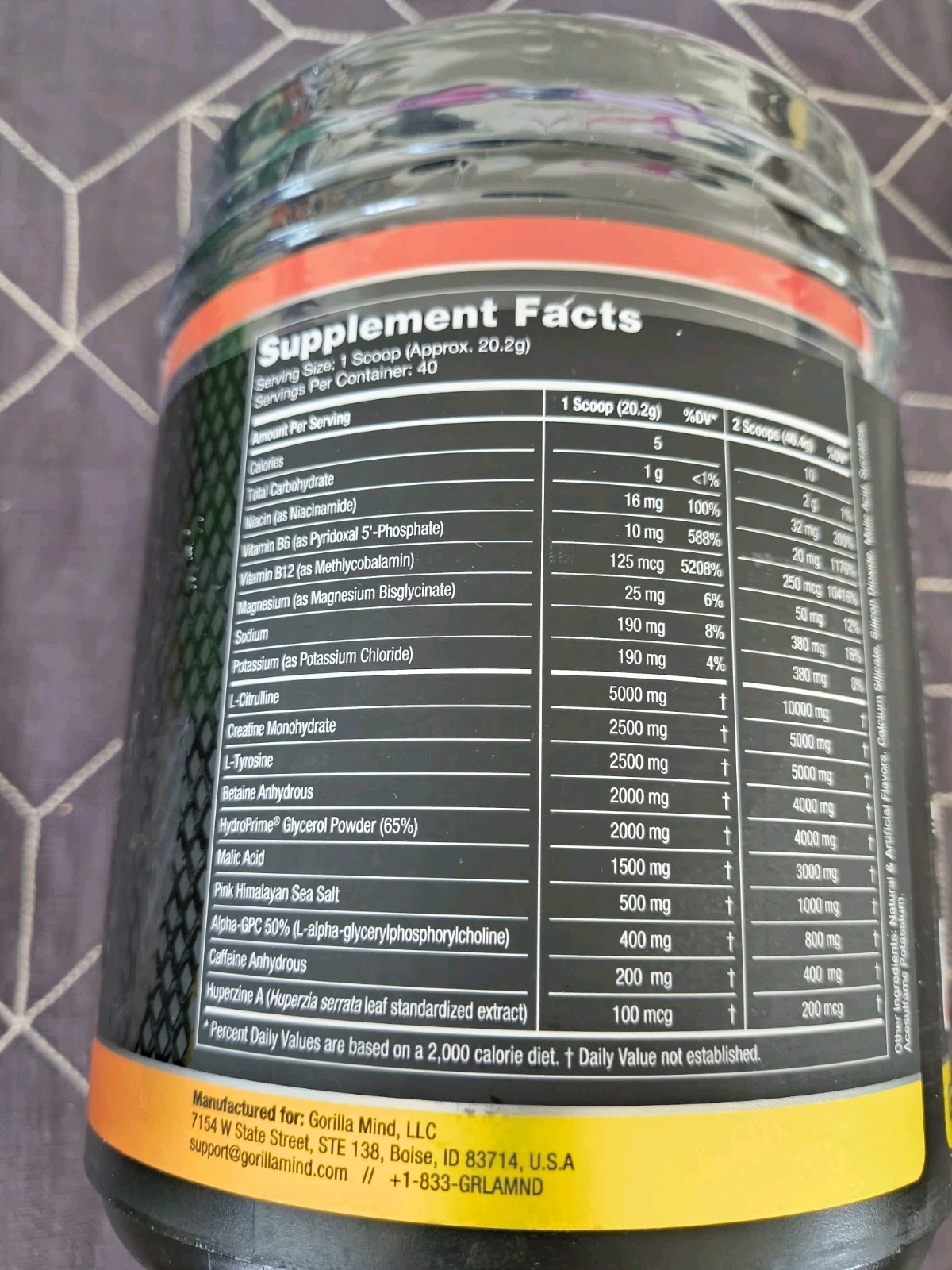 Gorilla Mode Pre-Workout White Gummy Bear 40 Servings Bb 12/31/26 Sealed