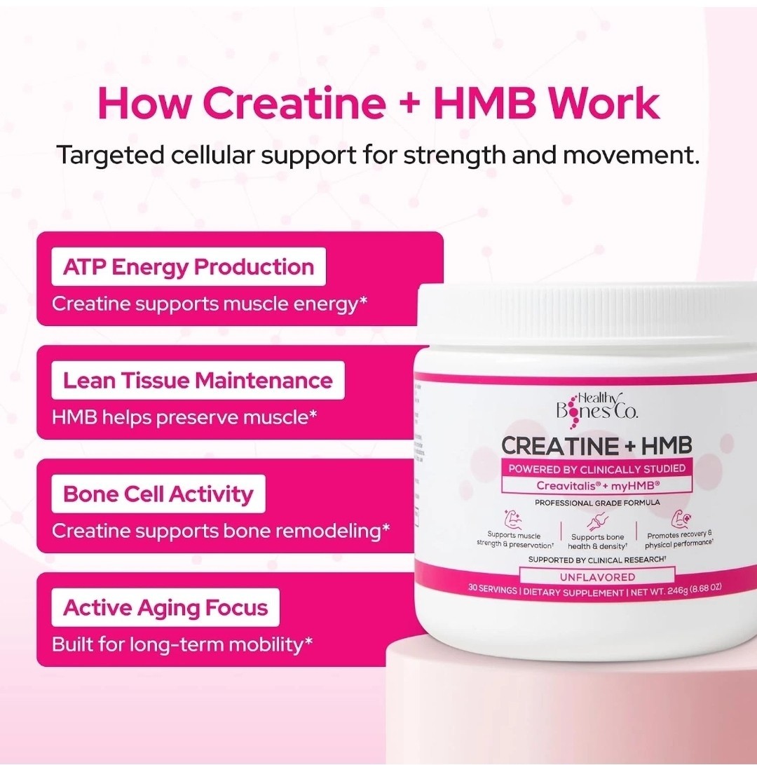 Creatine HMB Powder, 5g Creatine Monohydrate With 3g HMB, Creatvitalis And myHMB