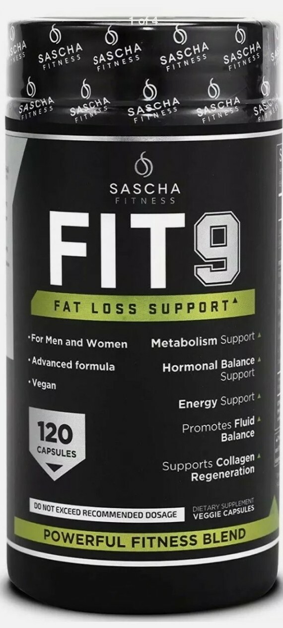 Fit 9 + Gift by Sascha Fitness fat loss support ORIGINAL- USA SELLER