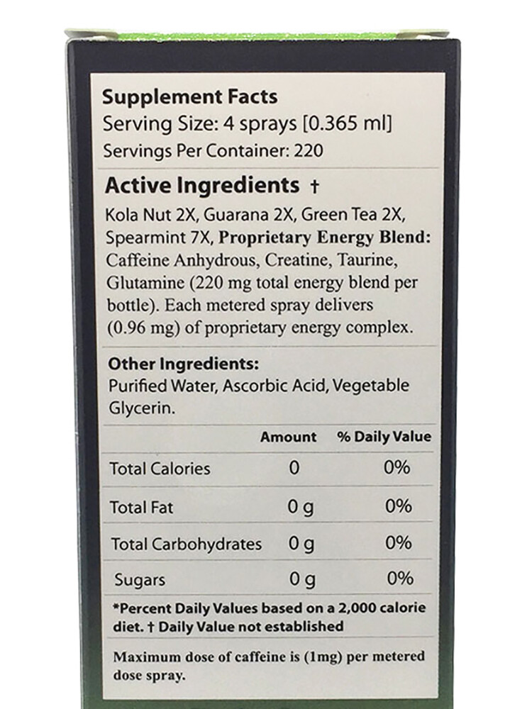 6 Pack Turbo Snort Caffeine Energy Nasal Spray for Alertness Memory Focus