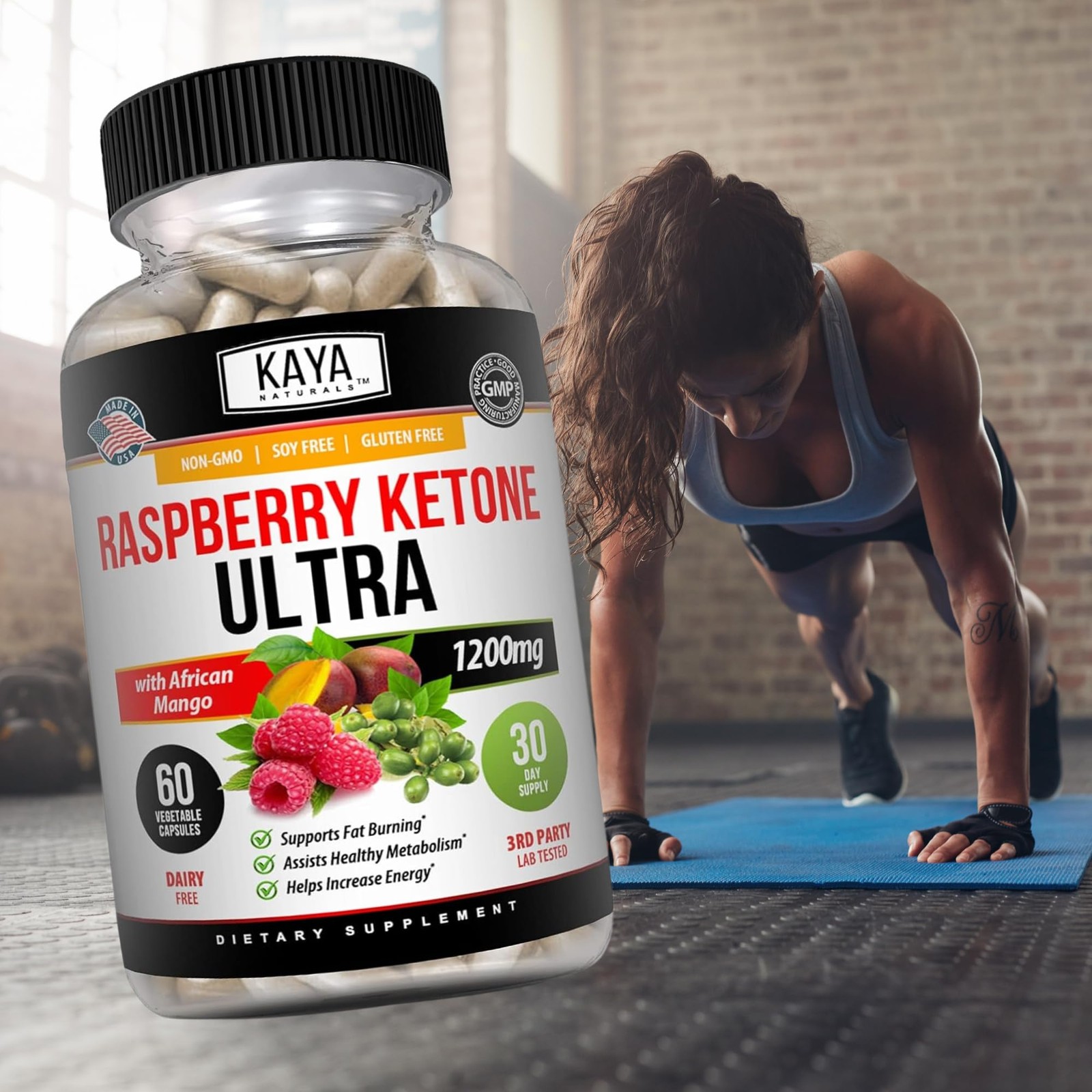 Kaya Naturals Keto Diet Raspberry Ketone – Weight Loss 60 Count (Pack of 1)