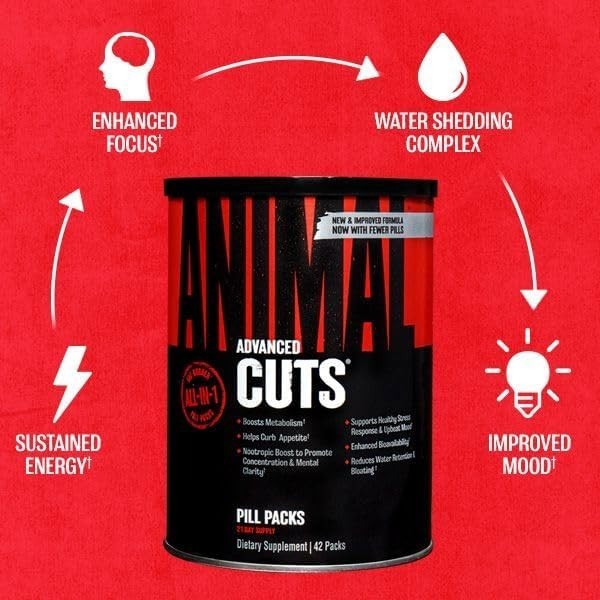 Universal Animal Advanced Cuts Thermogenic Fat Burner Cutting Pills 42 Packs New