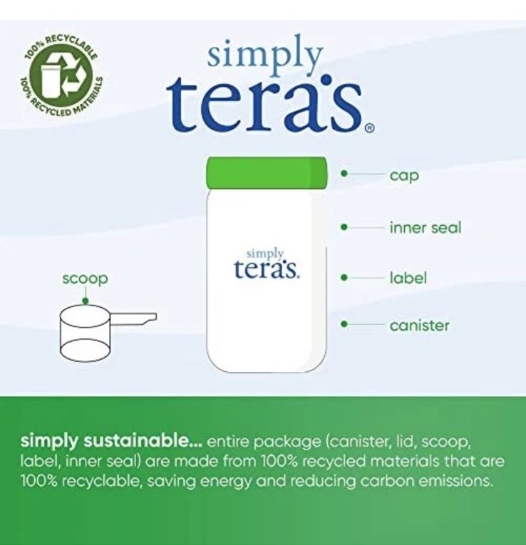 5 PACK – Tera’s Whey Grass Fed Organic Whey Protein Plain 12 Ounce