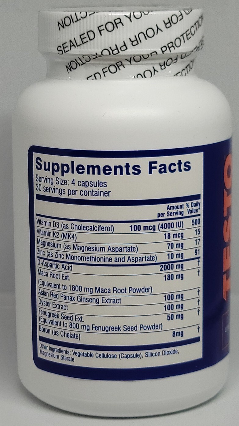 Testo Fuel Natural Testosterone Booster 120 Capsules New Sealed Best By 04/2026