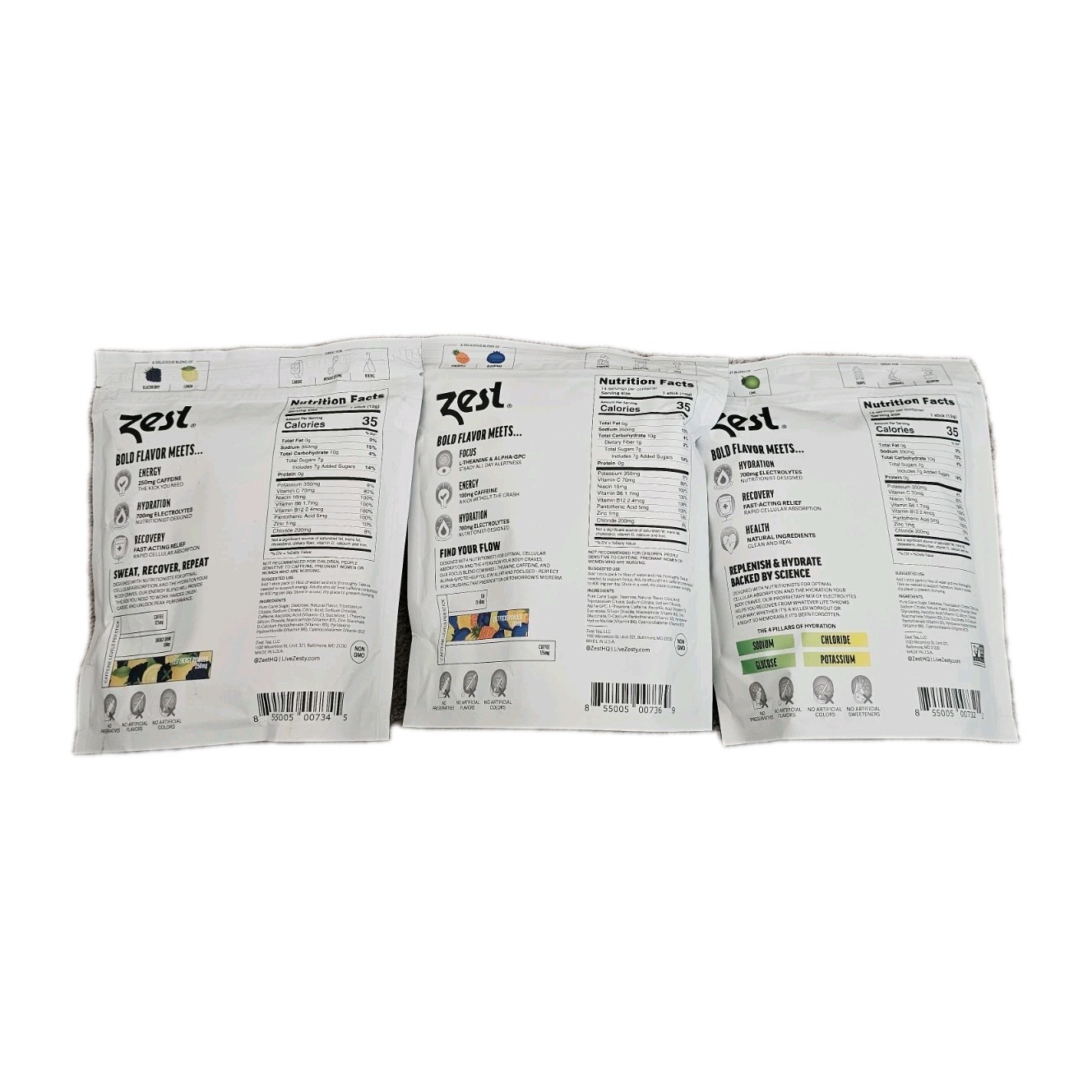 ( 3 Pack ) Zest Electrolyte Hydration Powder 14 Packets per Bag ~ Exp: 04/26