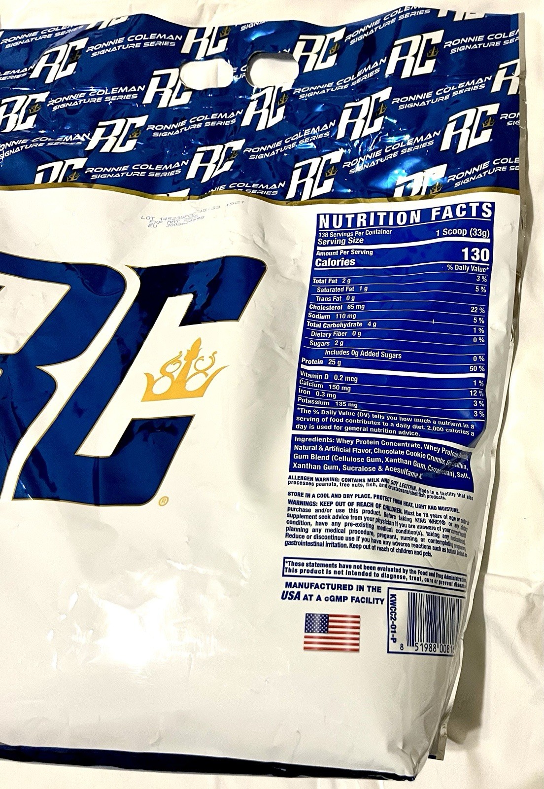 Ronnie Coleman Signature Series Premium Protein 10lb Cookies And Cream NEW