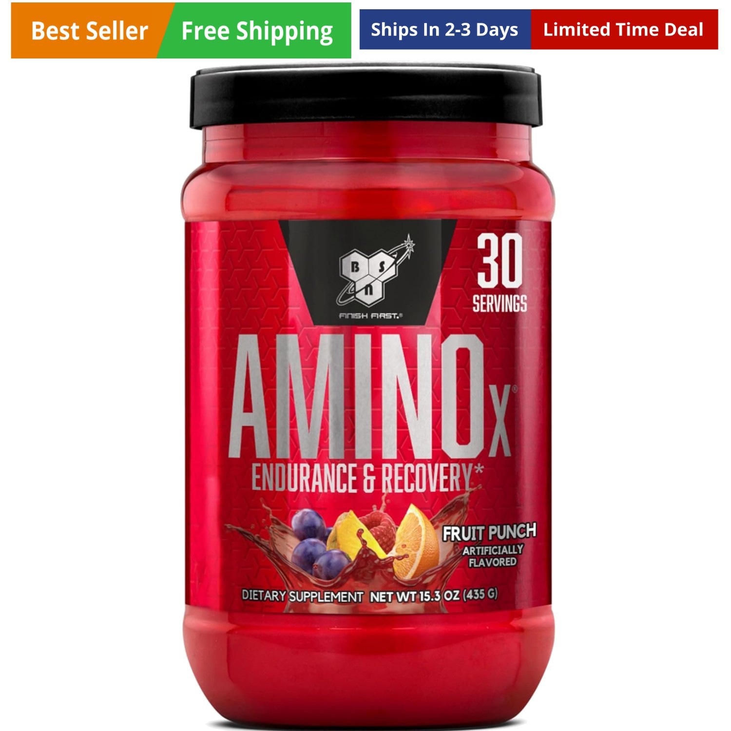 Amino X Muscle Recovery & Endurance Powder, BCAAs, 10 Grams of Amino Acids, K…