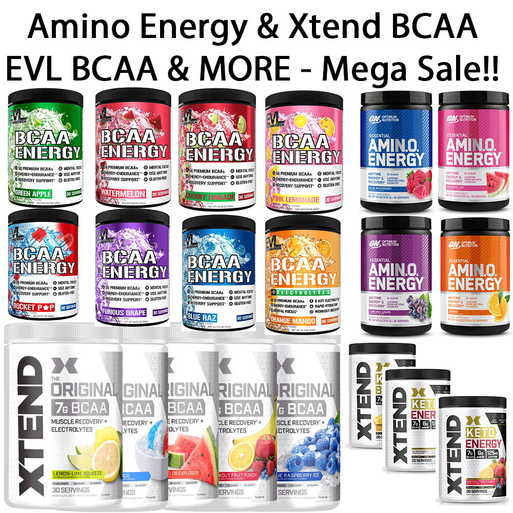 EVL BCAA Energy Most Powerful Amino Acid Pre Workout Powder for Energy, Recovery