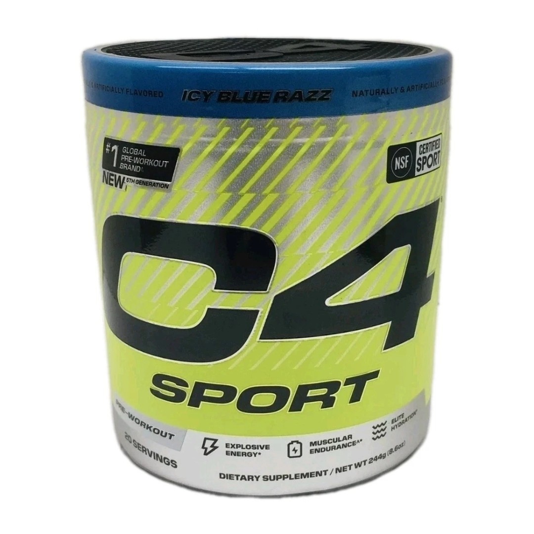 C4 Sport Pre-Workout – Icy Blue Razz – Size: 8.6 oz