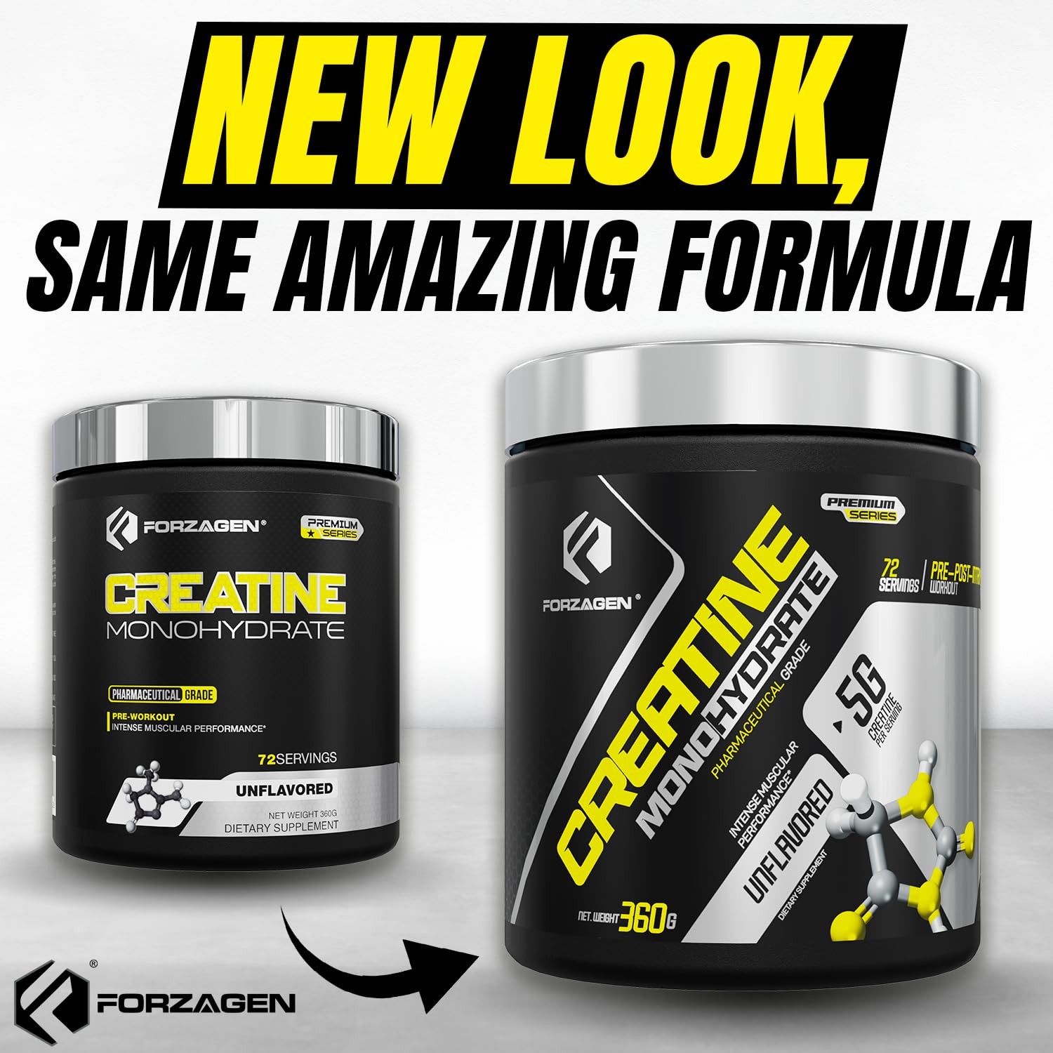 Forzagen Creatine Monohydrate Powder Unflavored, 12.7 Ounce (Pack of 1)