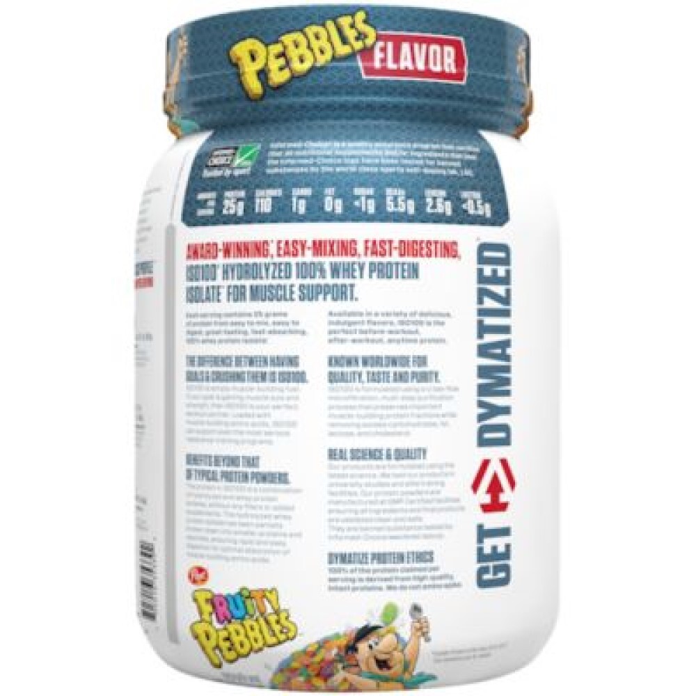 ISO100 Hydrolyzed 100% Whey Protein Isolate – Fruity Pebbles (1.3 Lbs / 20 Serv)