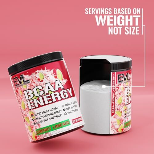 EVL BCAAs Amino Acids Powder – BCAA Energy Pre Workout for Muscle Recovery