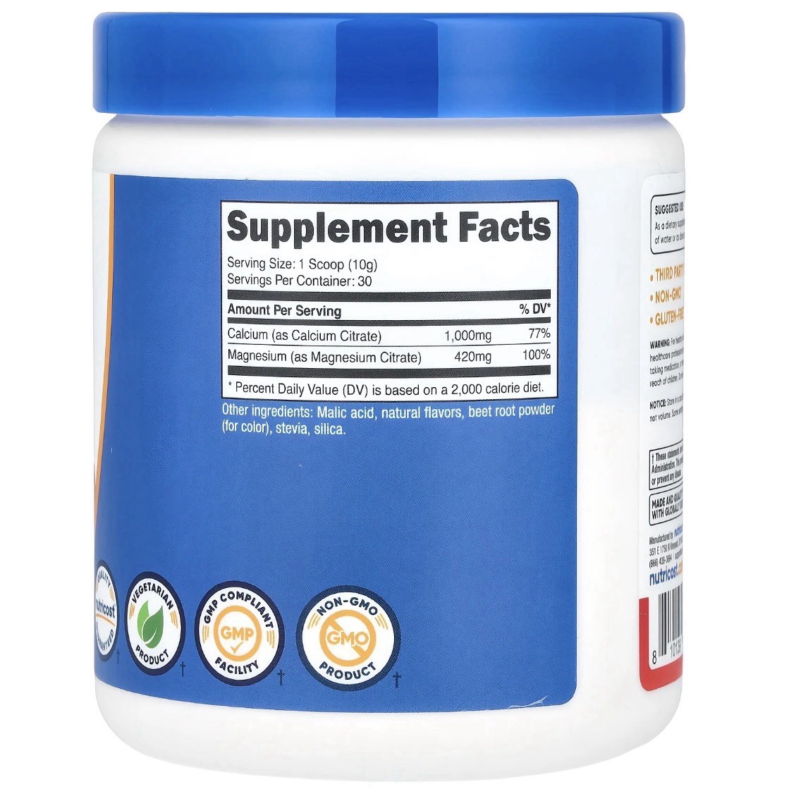 Nutricost L-Glutamine Amino Acid Powder Fruit Punch 500g 76 Servings 5g
