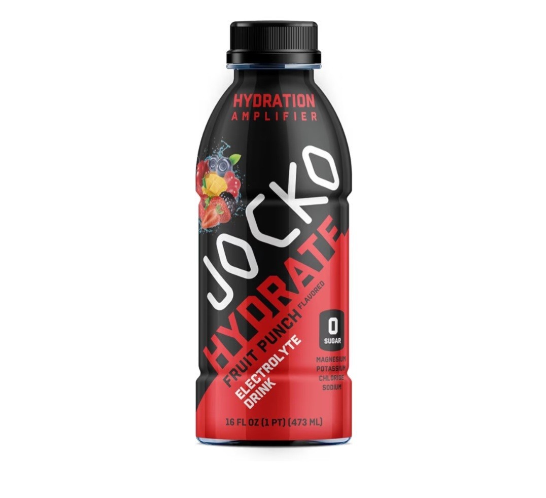 Jocko Fruit Punch Electrolyte Drink 16 fl oz Bottles 12 Pack Zero Sugar