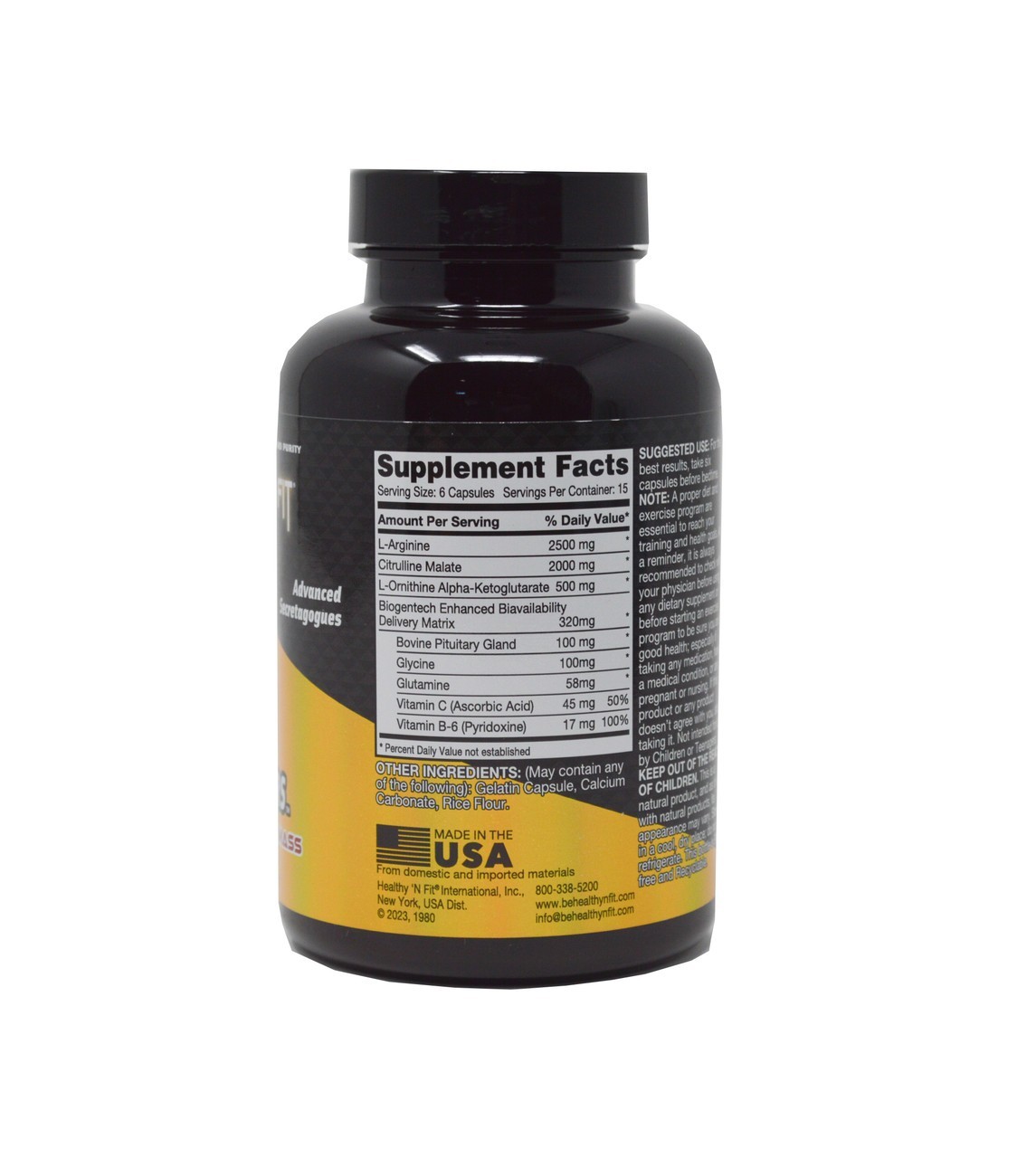 Healthy N Fit- GH Enhancers 90 Caps – GH, IGF1, NO2: Recovery, Rest, Repeat