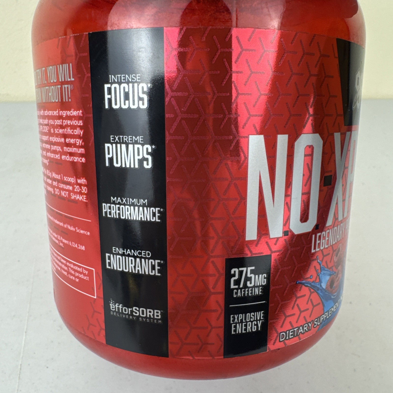 BSN N.O.-XPLODE Pre Workout Powder Energy Supplement Blue-Raz Brand New Exp 1/27
