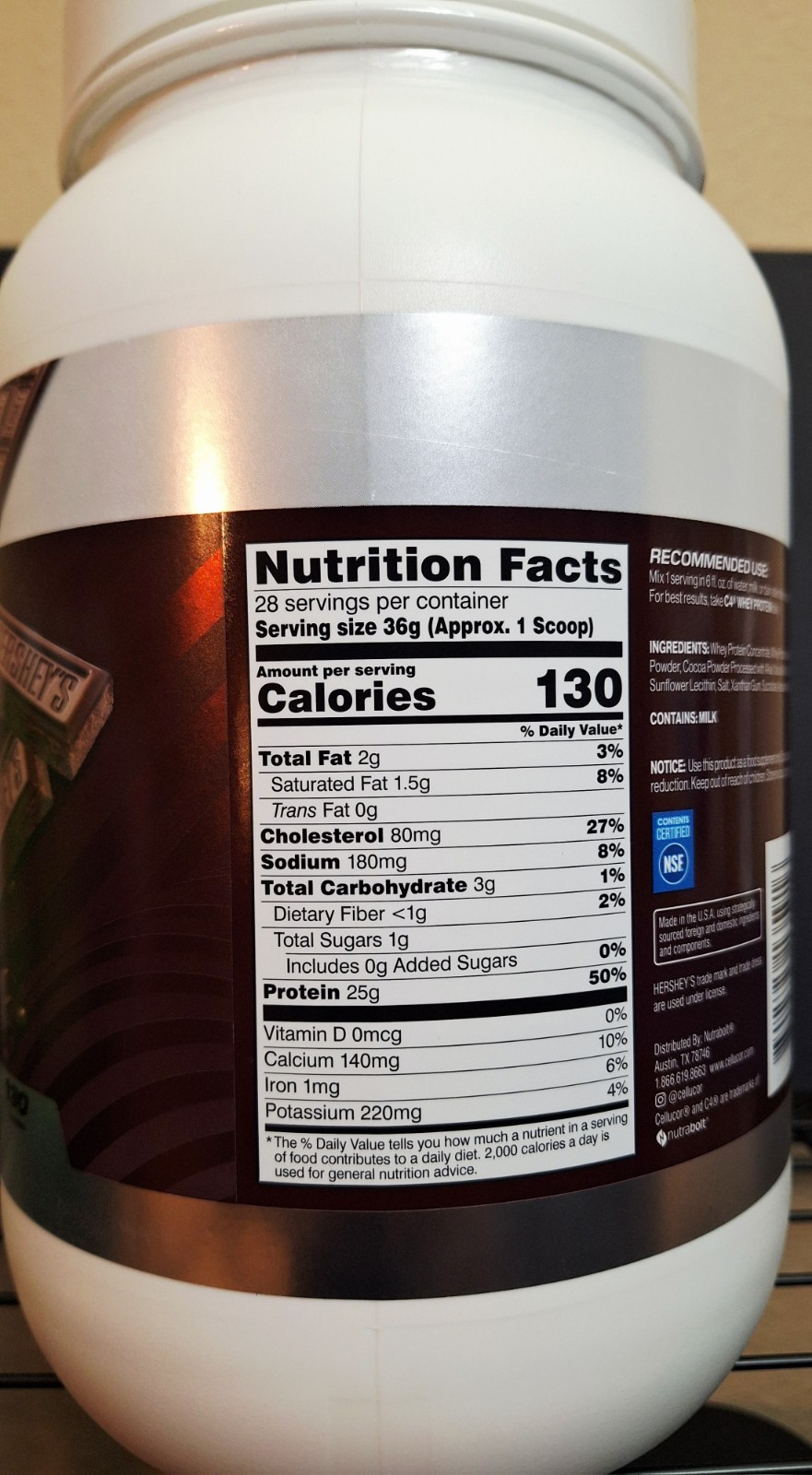 C4 Whey Protein Hershey’s 🍫 28 Servings, 25g Protein, 10/2027✨️