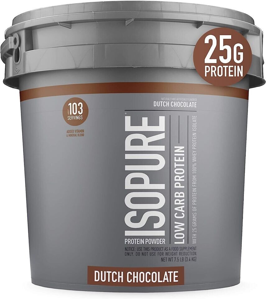 Nature’s Best Isopure Zero Carb Whey Protein Isolate 7.5lb Buckets 4 Flavors New