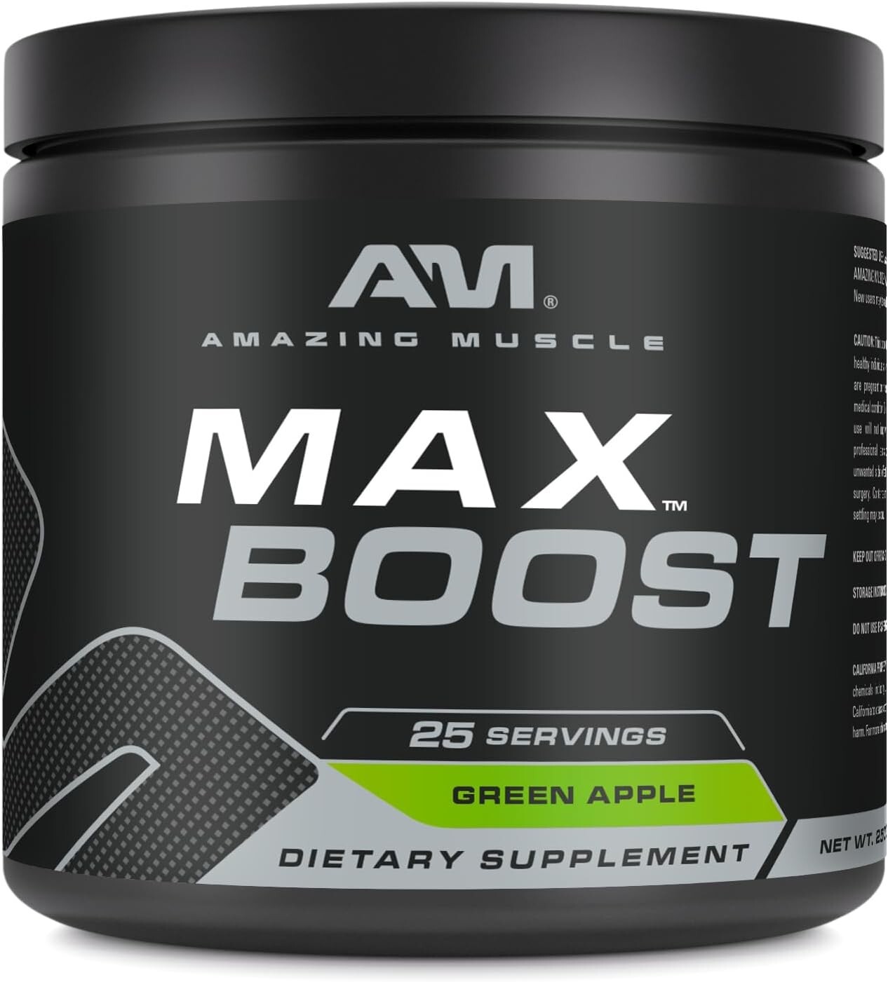 Max Boost Intense Pre-Workout Supplement – Green Apple Flavor – 8.8 oz.