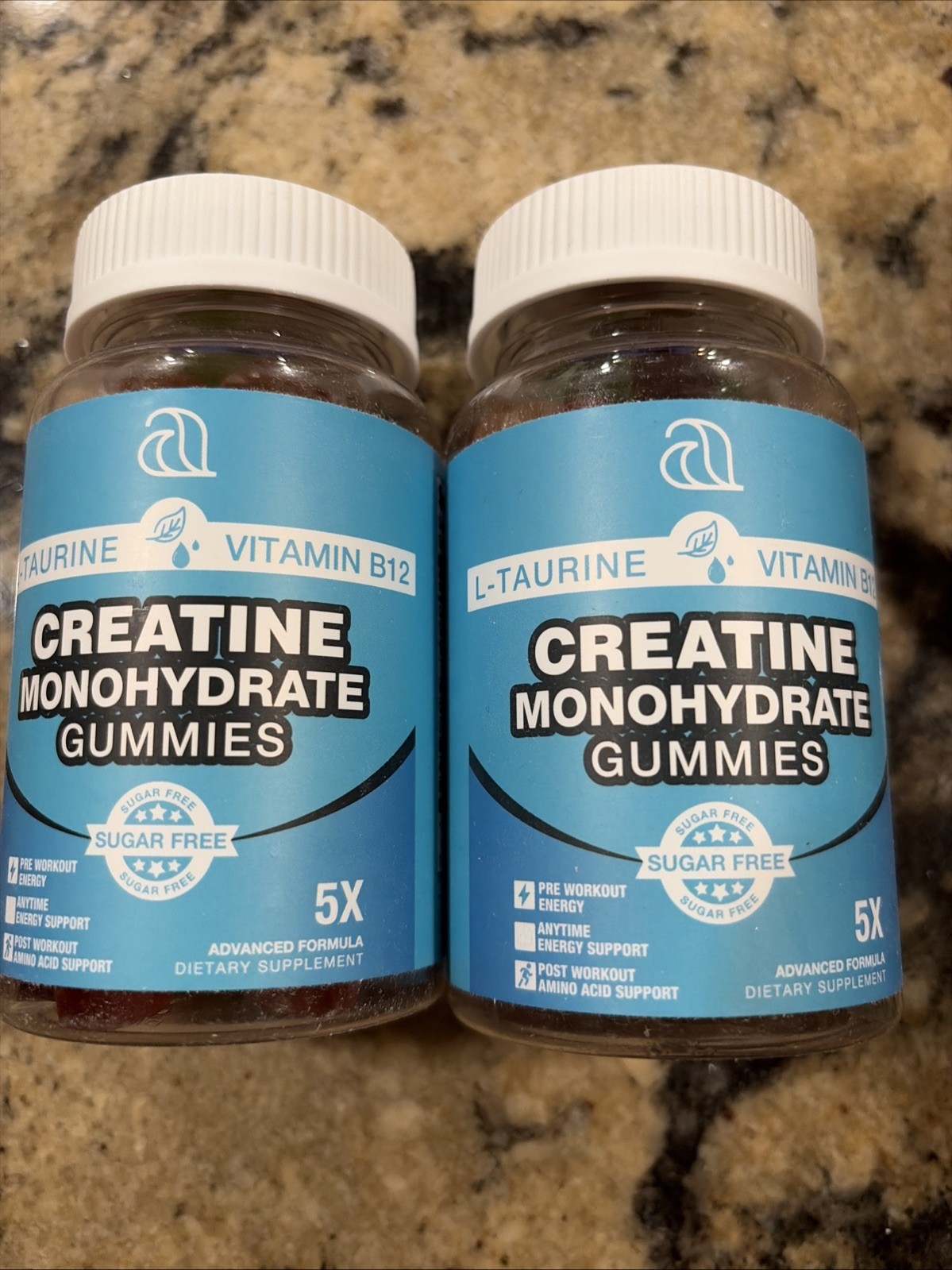 (2 pack) Creatine Monohydrate Gummies Berry with Taurine & B12, 80 Ct. X2
