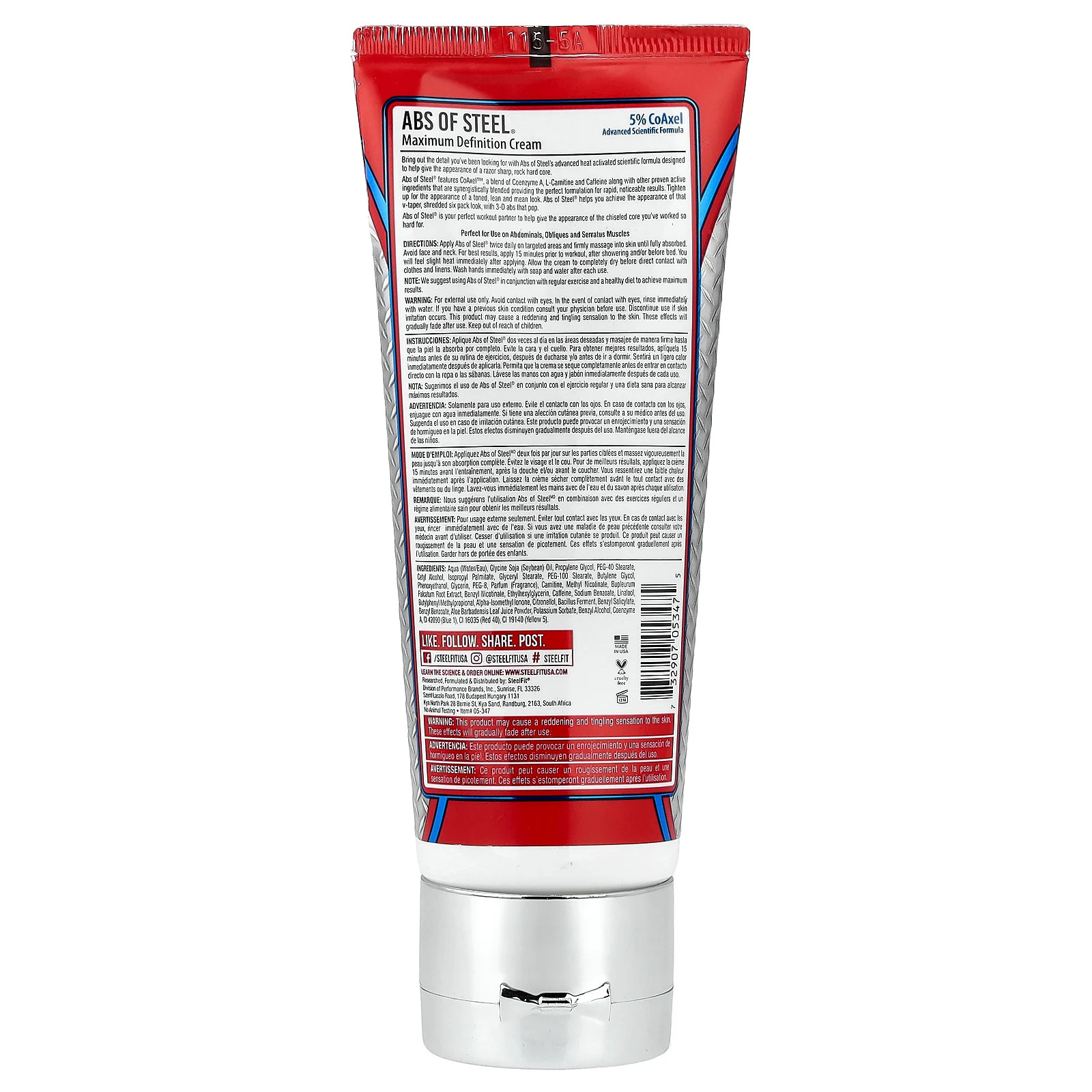 Abs of Steel, Maximum Definition Cream, 3.4 fl oz (100 ml)