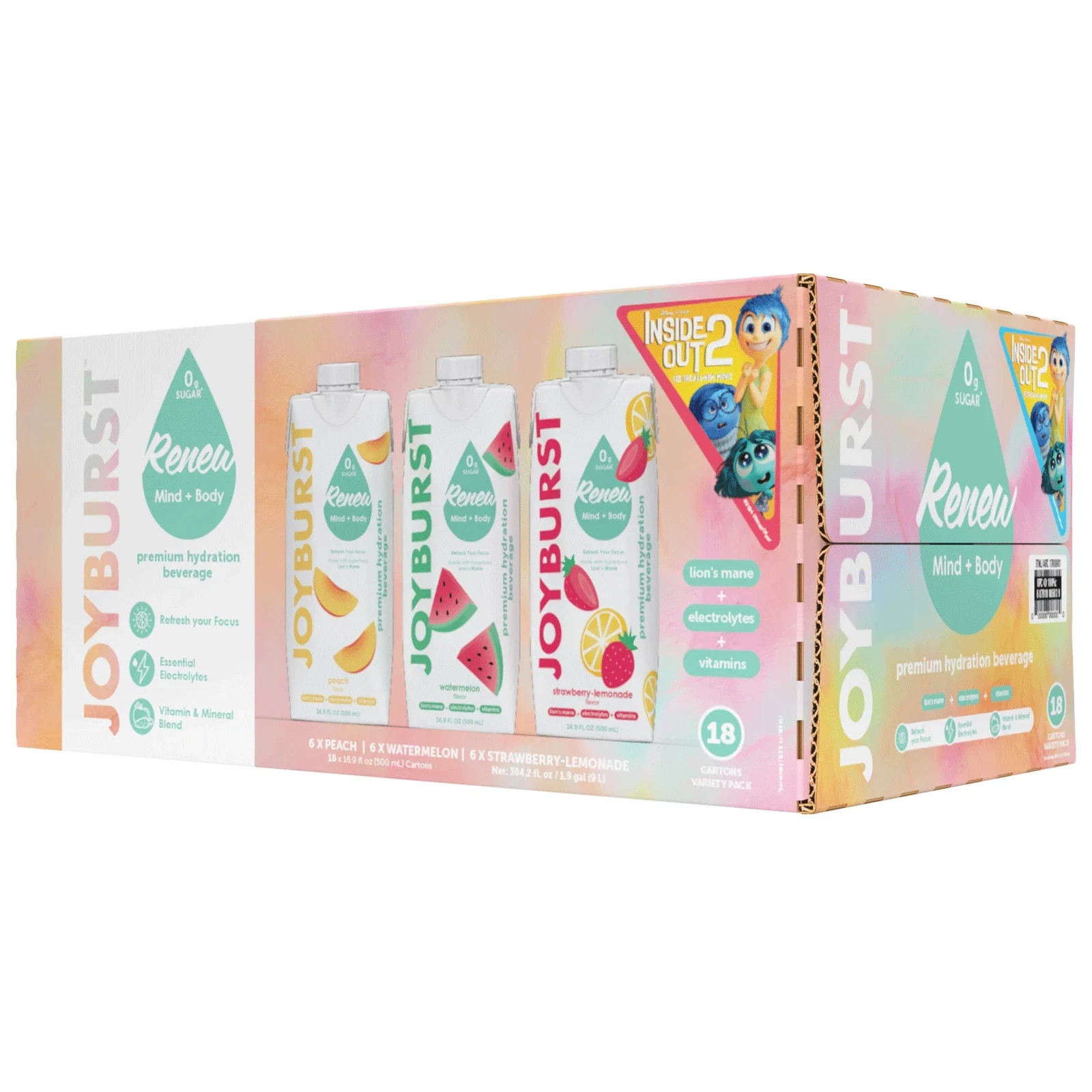 Joyburst Hydration Drink Variety Pack 16.9 oz 18 Count Electrolyte Drinks