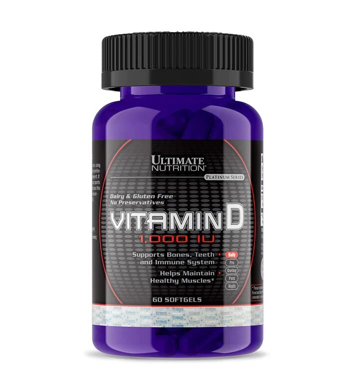 Ultimate Nutrition Vitamin D – 60 Softgels New!!!