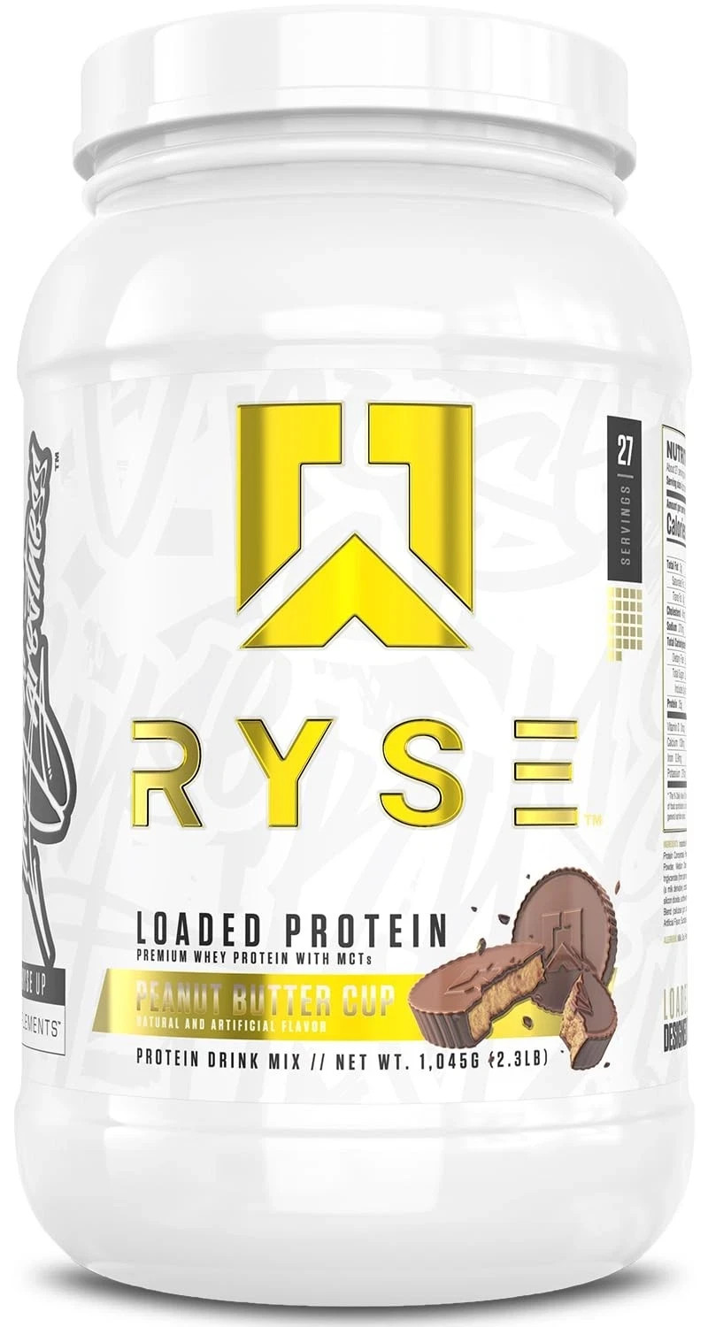 RYSE Loaded Protein Powder Peanut Butter Cup 25g Whey Protein Isolate & Con…