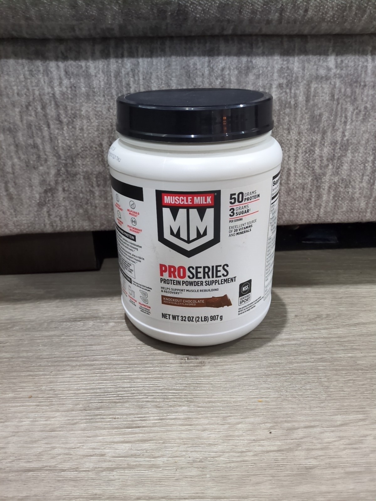 Muscle Milk Pro Series Protein Powder Supplement Knockout Chocolate 2 lb