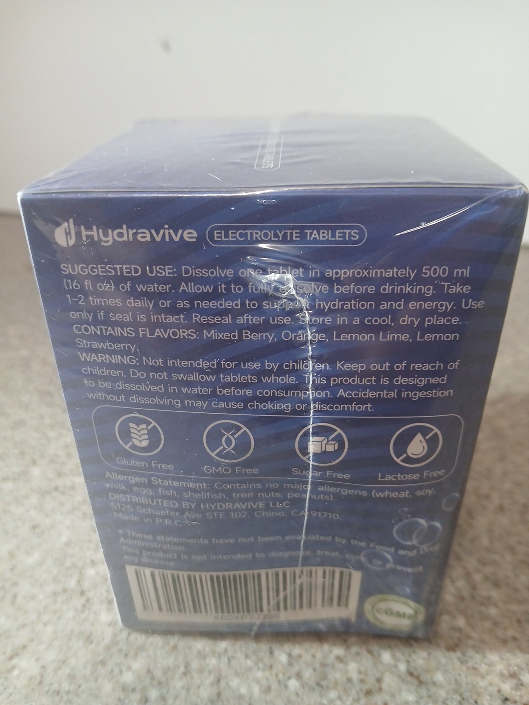Hydravive Electrolyte Tablets Zero Sugar Hydration Drink 40 Ct. Mixed Flavors