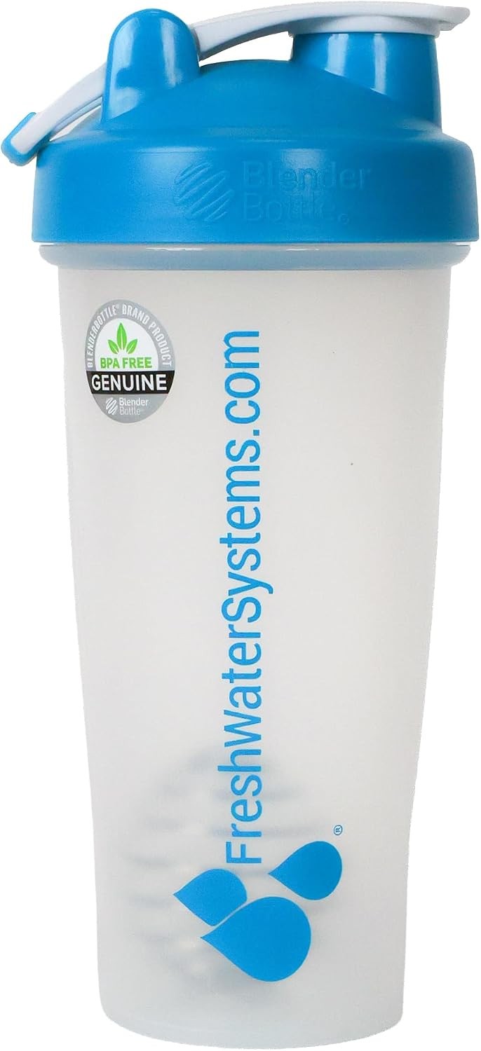 BlenderBottle Classic 28 oz Shaker Bottle Clear/Aqua with Mixing Ball BPA-Free