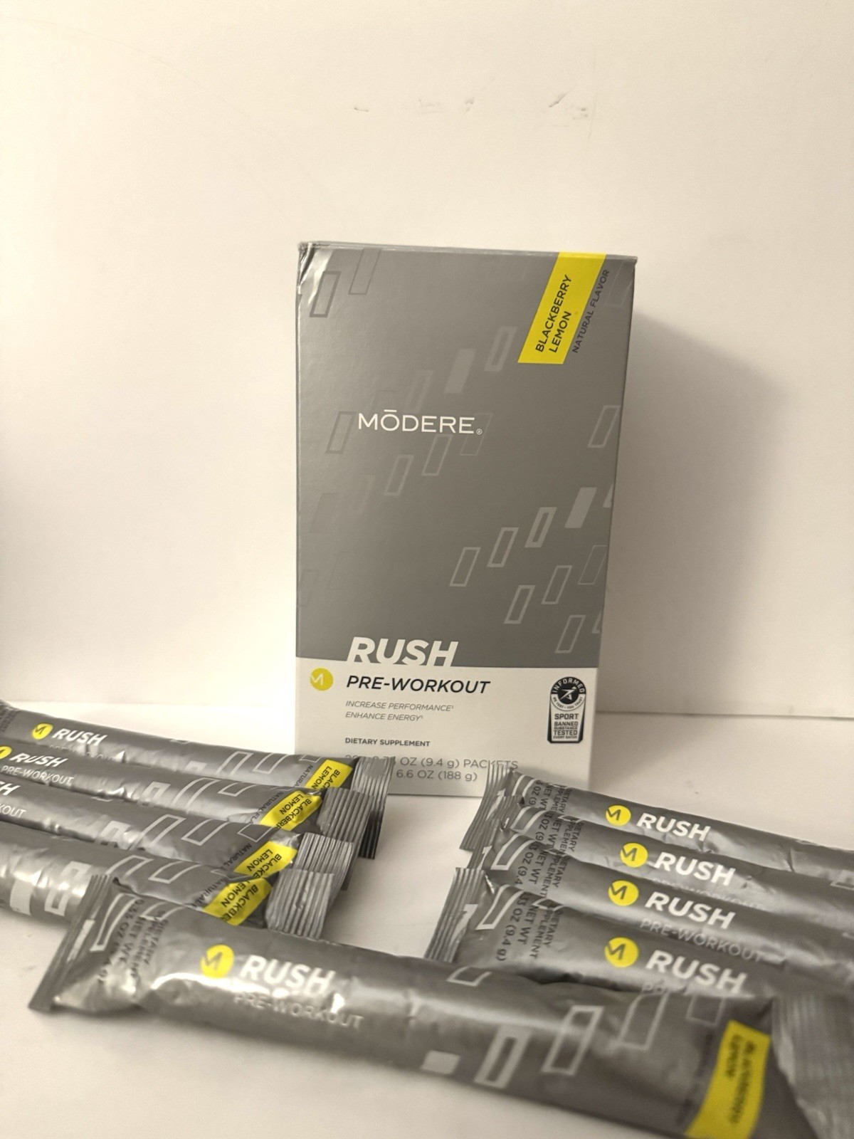 PRE Workout Modere Fitness Rush ~ Increased Performance, Enhanced Energy 29 Pkts