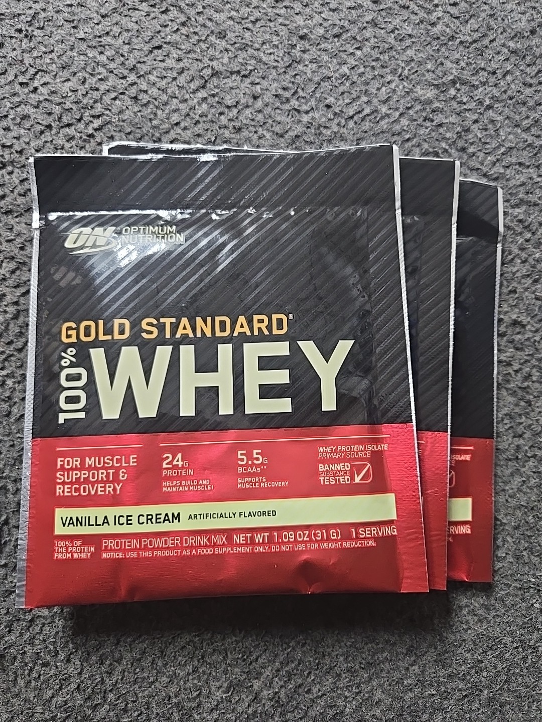 protein powder 3x Whey, 3x Isopure, 3x Clean Simple Eats
