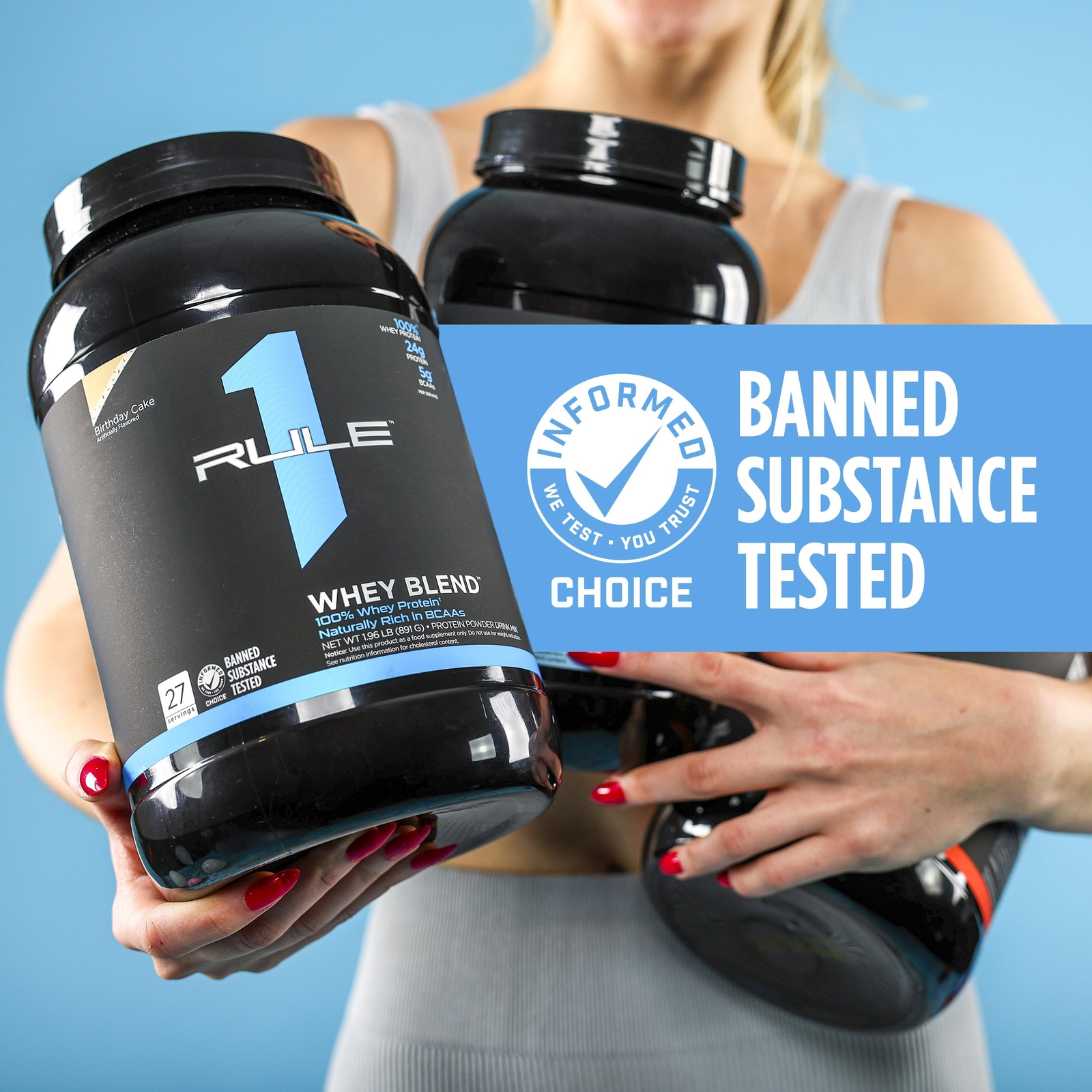 Rule One Proteins Whey Blend – Vanilla Ice Cream 24g Fast-Acting Whey Protein…