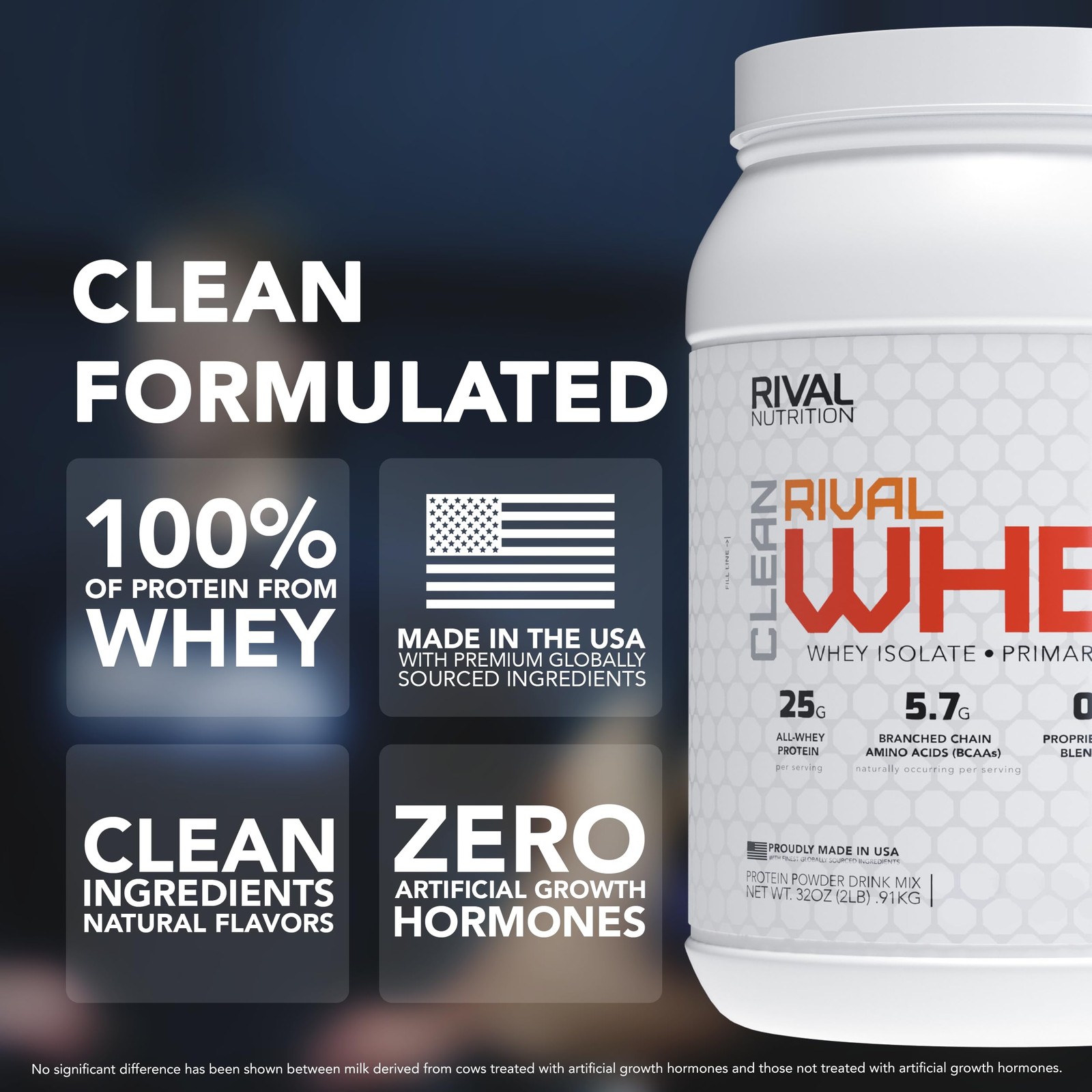 Rival Nutrition Clean Rival Whey Pure Chocolate Protein Powder I Whey Isolate
