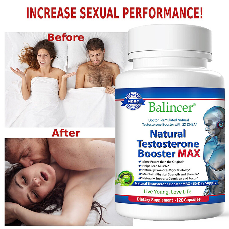 Natural Testosteron Booster MAX Muscle Mass, Energy & Stamina 120Capsules