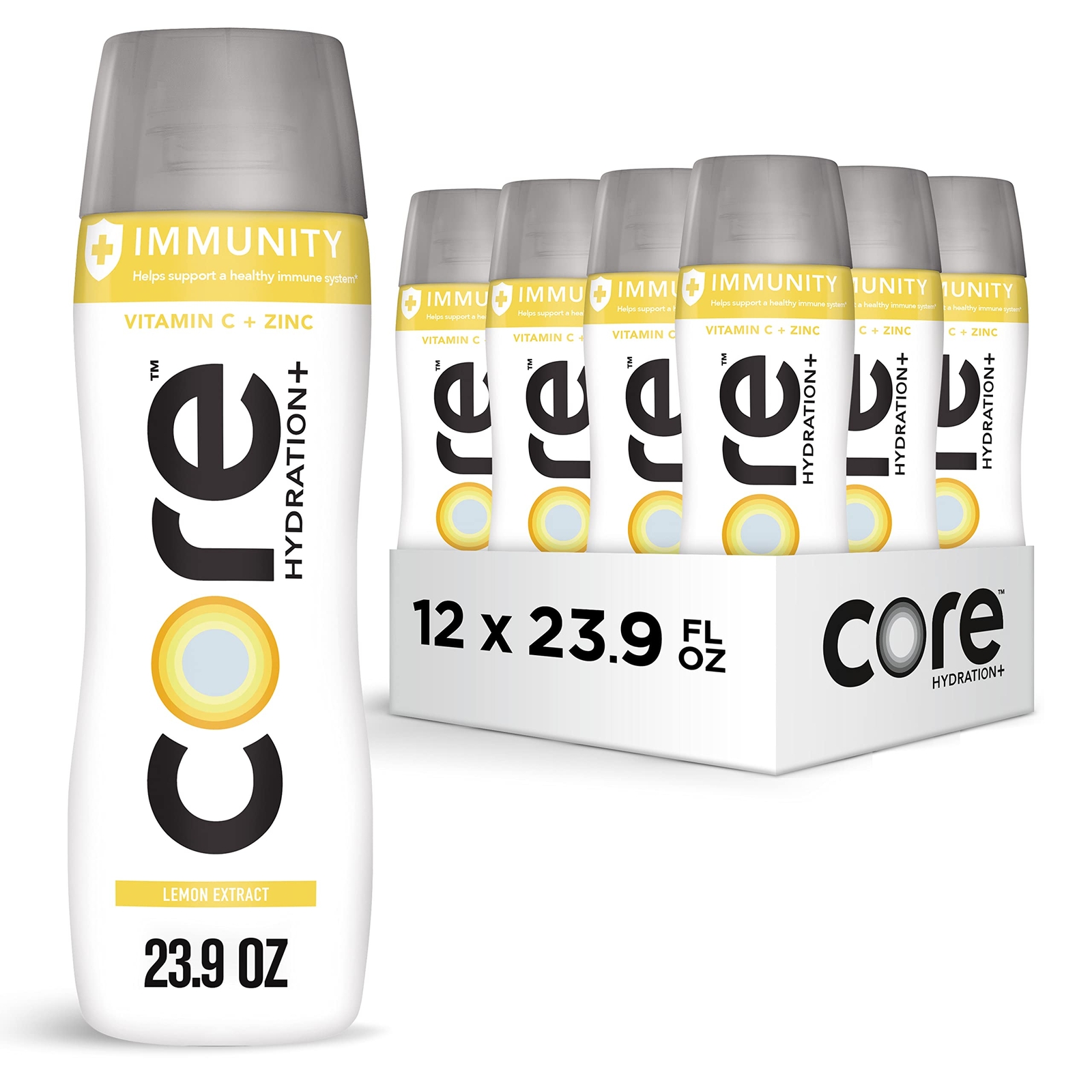Core Hydration Immunity Drink with Vitamin C Zinc and Lemon Zero Calories