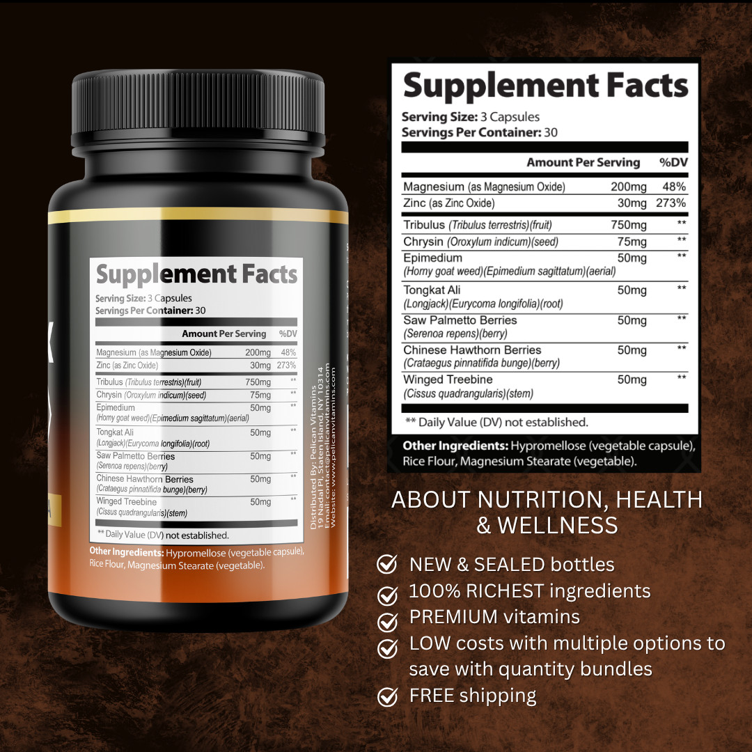 MaxBax- Bodybuilding & Men’s Health Support- 4 Bottles- 360 Capsules