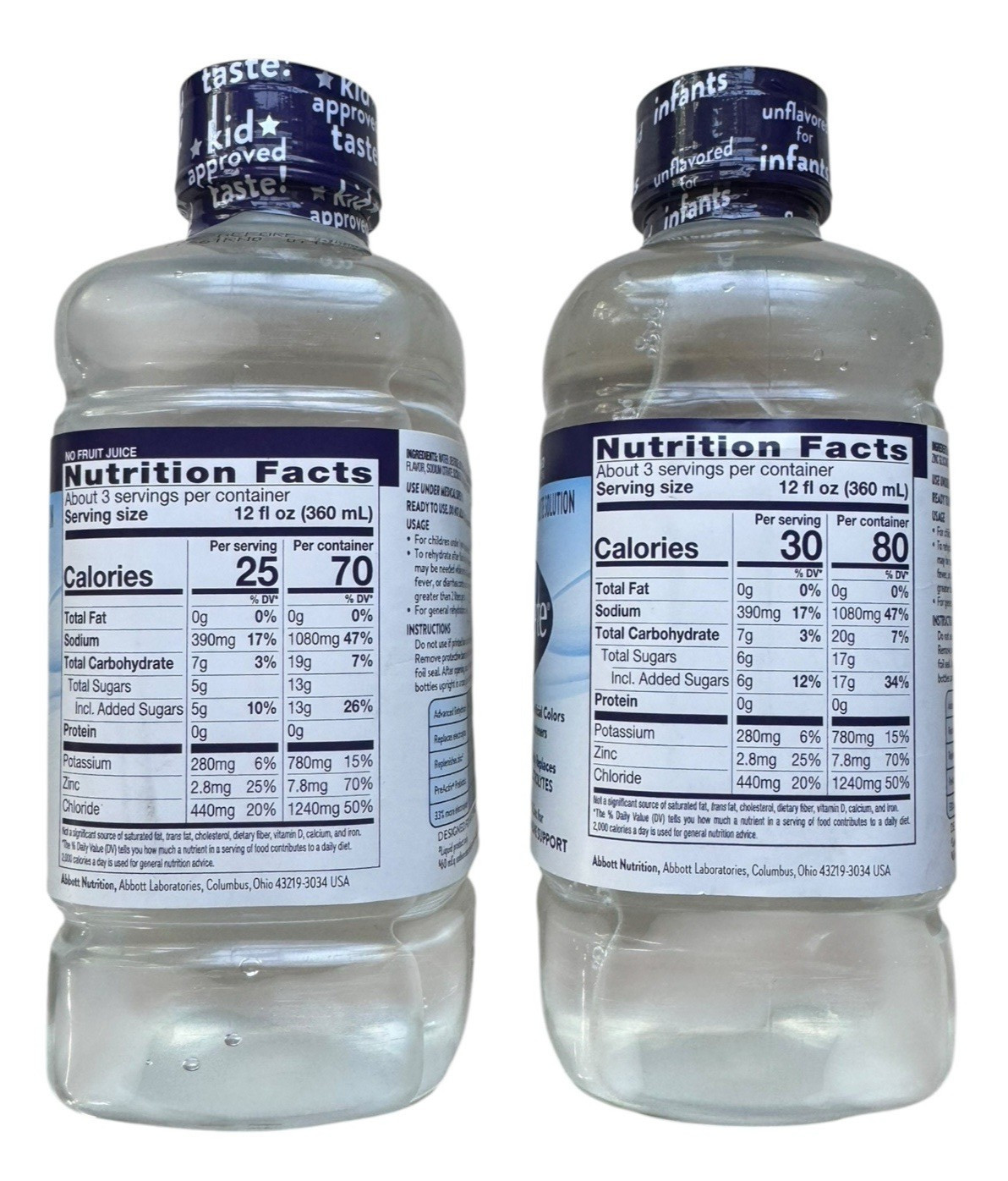 Pedialyte Cherry Frost + Unflavored Electrolyte Drink – 2 x 33.8oz – Ex: 5/27