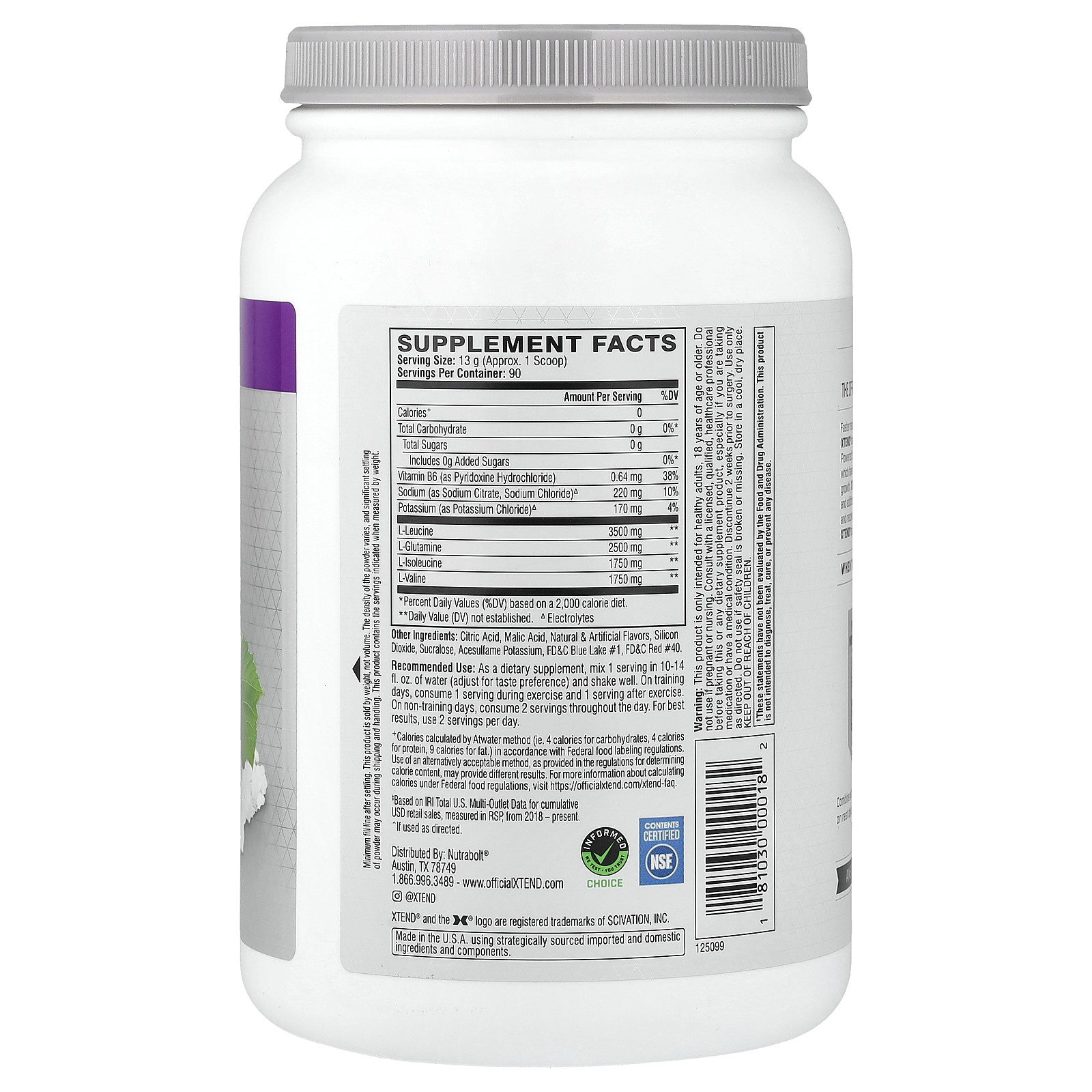 The Original 7G BCAA, Glacial Grape, 2.58 lbs (1.17 kg)
